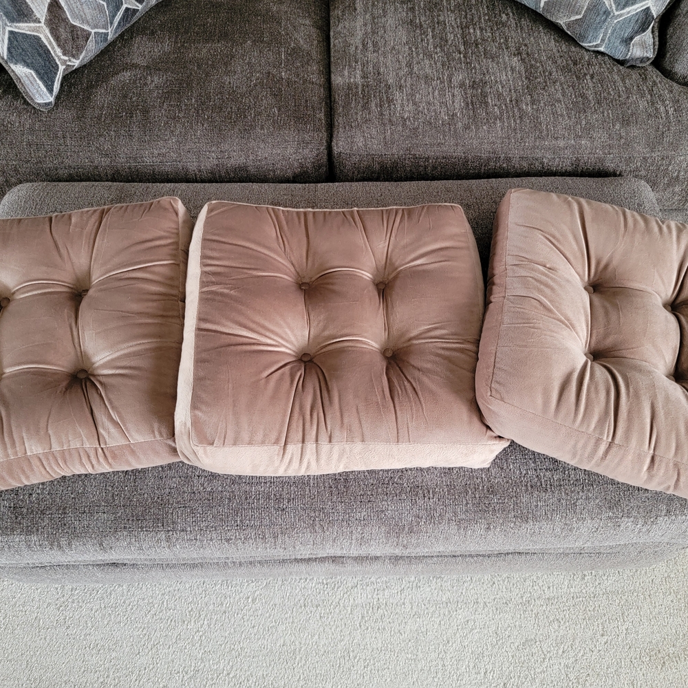 Plush Tan Cushion Set